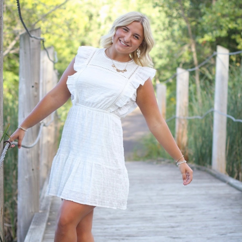 Wild Fable White Ruffle Dress